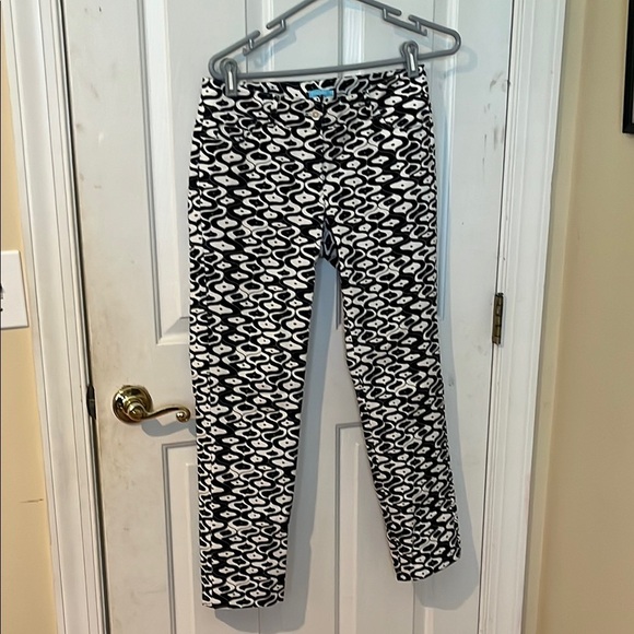 J McLaughin Black and White Patterned Pants women’s size 2 - Picture 1 of 6